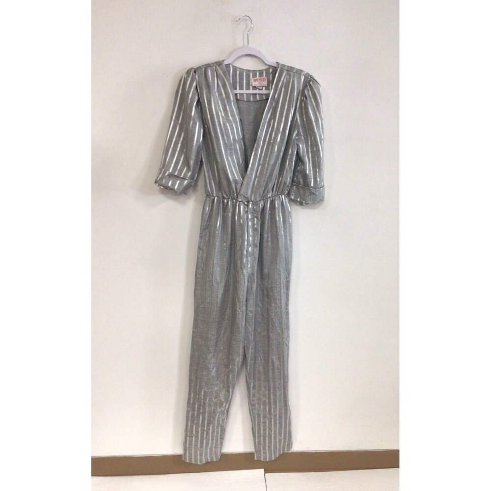 Vintage Diamonds Run Jumpsuit 90’s Side Pockets Womens 10